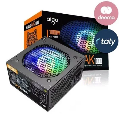 Darkflash ak1000 non-modular power supply 1000w power, pure aluminum heatsink - Black